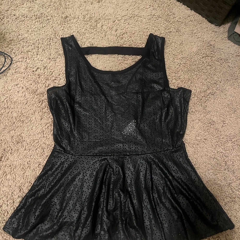 Grace Elegant Black Eyelet top